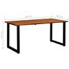 vidaXL Table de jardin aux pieds en U 160x80x75cm Bois d'acacia massif