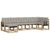 vidaXL Ensemble de canap&eacute;s d'ext&eacute;rieur 7 pc Blanc et gris clair