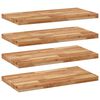 vidaXL &Eacute;tag&egrave;res flottantes 4 pcs 80x40x4 cm acacia massif &agrave; l'huile