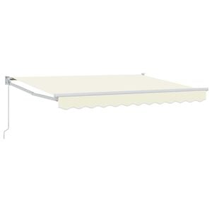 vidaXL Auvent r&eacute;tractable Cr&egrave;me 3 x 2 m 100% Polyester et Aluminium