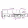 vidaXL Ensemble de canap&eacute; de jardin avec coussin 6 pcs Noir Aluminium