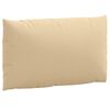 vidaXL Coussins de palette lot de 2 beige mélangé tissu