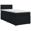 vidaXL Lit boxspring avec matelas Noir 80 x 200 cm Tissu