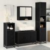 vidaXL Ensemble de mobilier de salle de bain 4 pcs Ch&ecirc;ne noir