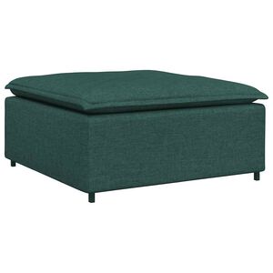 vidaXL Module de repose-pieds de canapé modulaire Vert foncé 100 x 100 x 48 cm