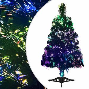 vidaXL Arbre de No&euml;l artificiel Fibre optique 64 cm Vert