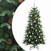 vidaXL Sapin de No&euml;l artificiel avec boules 150 cm 150 LED Blanc chaud
