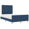 vidaXL Cadre de lit avec t&ecirc;te de lit Bleu 140 x 200 cm tissu