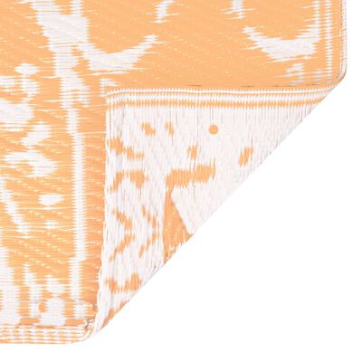 vidaXL Tapis d'extérieur Orange et blanc 160x230 cm PP