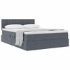 vidaXL Lit de Rangement avec matelas Gris fonc&eacute; 140 x 200 cm Velours