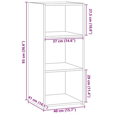 vidaXL Buffet blanc 40x41x93 cm bois d'ingénierie