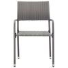 vidaXL Chaise à dîner de jardin empilable lot de 2 gris résine tressée