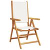 vidaXL Chaises inclinables de jardin lot de 6 tissu et bois massif