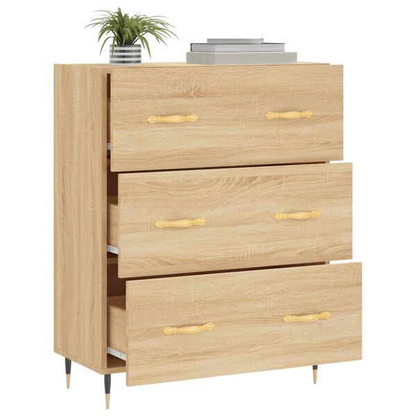 vidaXL Buffet ch&ecirc;ne sonoma 69,5x34x90 cm bois d'ing&eacute;nierie