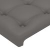 vidaXL Tête de lit avec oreilles Gris 93x16x118/128 cm Similicuir