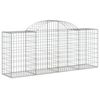 vidaXL Panier de gabions arqué 200x50x80/100 cm Fer galvanisé