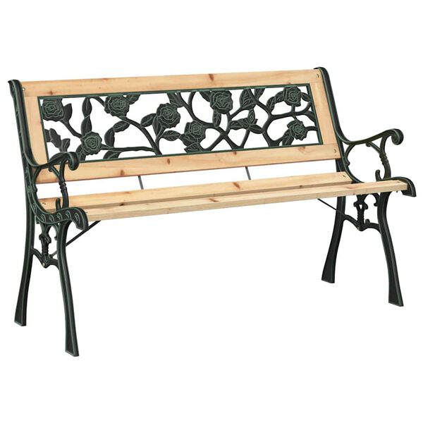 vidaXL Banc de jardin avec coussin Marron 116 x 54 x 73 cm bois