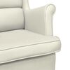 vidaXL Fauteuil blanc cr&egrave;me velours