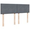 vidaXL Sommier &agrave; lattes de lit et matelas Gris fonc&eacute; 140x200cm Velours
