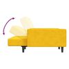 vidaXL Canap&eacute;-lit &agrave; 2 places avec repose-pied Jaune Velours