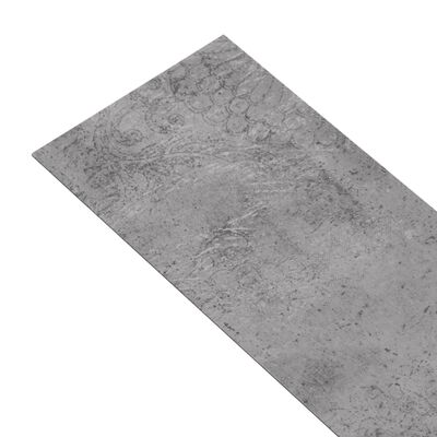 vidaXL Planches de plancher PVC 5,02 m² 2 mm Autoadhésif Marron ciment