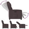 vidaXL Fauteuil inclinable &eacute;lectrique Marron fonc&eacute; Tissu