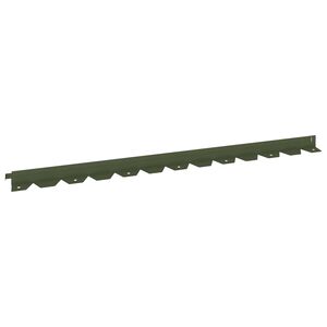 vidaXL Bordure de Pelouse 10 pc 102 x 4 x 4 cm Acier Vert olive