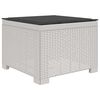 vidaXL Canap&eacute; de jardin 1 place avec coussin look rotin PP Blanc