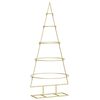 vidaXL Arbre de No&euml;l en m&eacute;tal Dor&eacute; 125 cm Acier peint par poudre