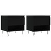 vidaXL Tables basses 2 pcs noir 50x46x50 cm bois d'ing&eacute;nierie