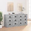 vidaXL Buffets 2 pcs gris b&eacute;ton bois d'ing&eacute;nierie