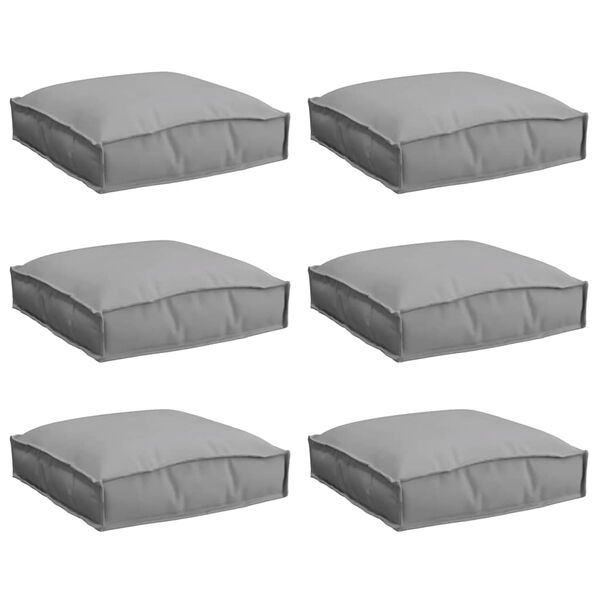vidaXL Coussin pour assise de palette 6 pcs Gris 40 x 40 x 8 cm