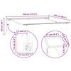 vidaXL Auvent avec Blanc 3,5 x 2,5 m Métal