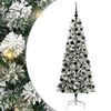 vidaXL Sapin de No&euml;l Artificiel &agrave; Branches Articul&eacute;es Vert et blanc