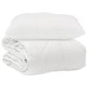 vidaXL Couette avec oreiller 2 pi&egrave;ces Blanc Microfibre