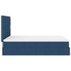 VidaXL Cadre de lit ottoman avec matelas bleu 140x190 cm tissu