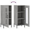 vidaXL Buffet Sonoma gris 34,5x34x90 cm Bois d'ing&eacute;nierie