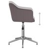vidaXL Chaise pivotante de bureau Taupe Tissu