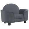 vidaXL Lit pour chien gris fonc&eacute; 66x40x45 cm velours