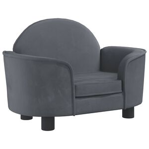 vidaXL Lit pour chien gris fonc&eacute; 66x40x45 cm velours