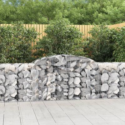 vidaXL Paniers à gabions arqués 11 pcs 300x50x80/100 cm fer galvanisé