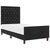 vidaXL Lit &agrave; ressorts avec t&ecirc;te de lit Noir 100 x 200 cm Velours