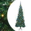 vidaXL Arbre de No&euml;l artificiel d'angle Vert 180 cm PVC et m&eacute;tal