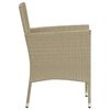 vidaXL Ensemble &agrave; manger de jardin et coussins 7 pcs Poly rotin Beige