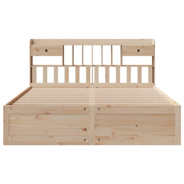 vidaXL Lit biblioth&egrave;que sans matelas 180x200 cm bois massif de pin