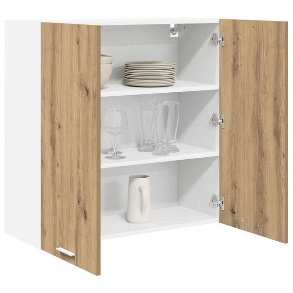 vidaXL Armoire suspendue avec stockage Ch&ecirc;ne artisanal 80 x 31 x 80 cm