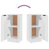 vidaXL Buffets 2 pcs Blanc brillant 30x30x70 cm Bois d'ing&eacute;nierie