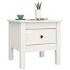 vidaXL Tables d'appoint 2 pcs Blanc 40x40x39 cm Bois massif de pin
