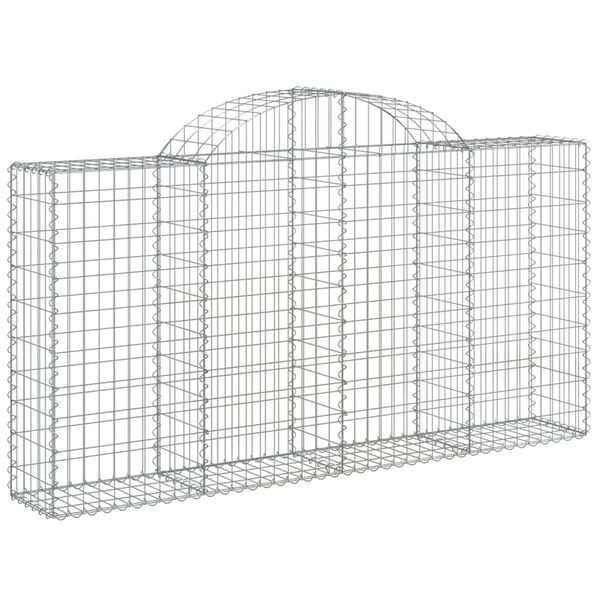 vidaXL Paniers &agrave; gabions arqu&eacute;s 50 pcs 200x30x100/120 cm Fer galvanis&eacute;