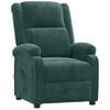 vidaXL Fauteuil inclinable &eacute;lectrique vert fonc&eacute; velours